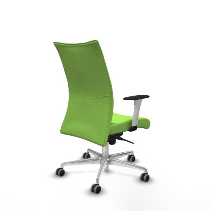 Albacete confidente sincro bali pistacho brazos 1D blancos base aluminio ruedas 65mm engomadas