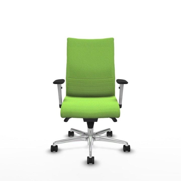 Albacete confidente sincro bali pistacho brazos 1D blancos base aluminio ruedas 65 mm nailon