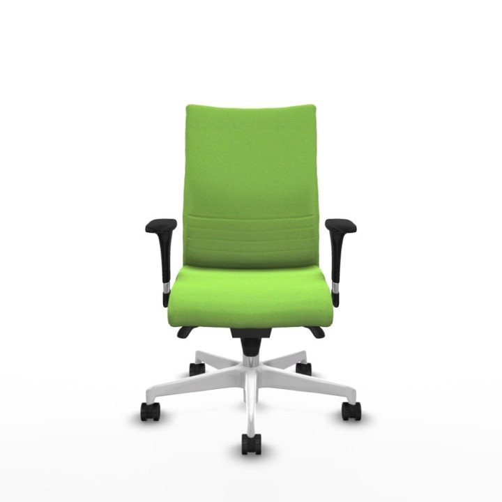 Albacete confidente sincro bali pistacho brazos 1D base blanca ruedas 65 mm nailon