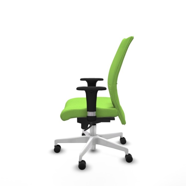 Albacete confidente sincro bali pistacho brazos 1D base blanca ruedas 65 mm nailon