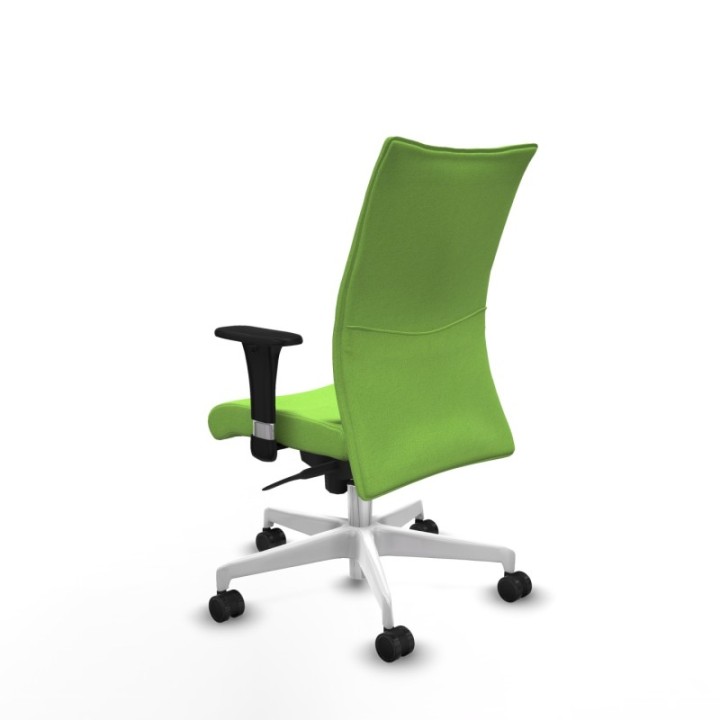 Albacete confidente sincro bali pistacho brazos 1D base blanca ruedas 65 mm nailon