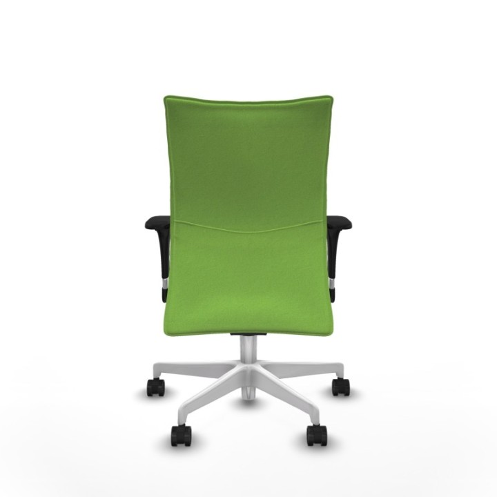 Albacete confidente sincro bali pistacho brazos 1D base blanca ruedas 65 mm nailon