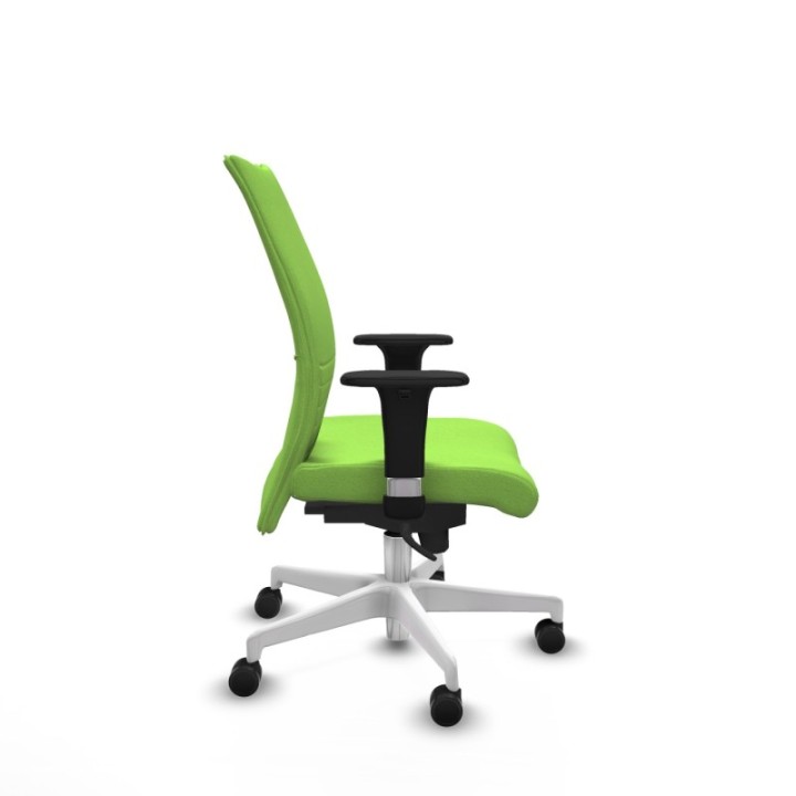 Albacete confidente sincro bali pistacho brazos 1D base blanca ruedas 65 mm nailon