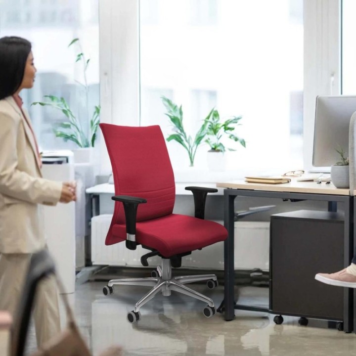 Albacete confidente sincro bali pistacho brazos 1D base aluminio ruedas 65mm engomadas