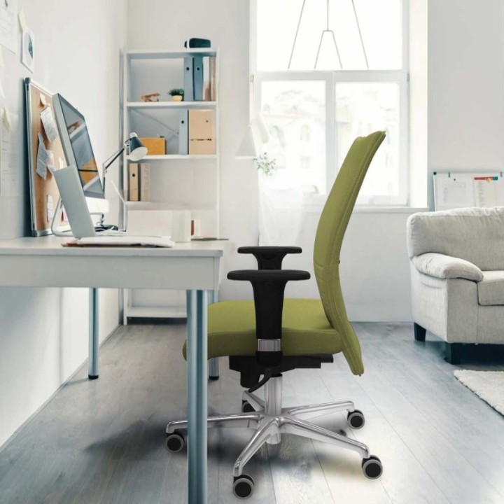 Albacete confidente sincro bali pistacho brazos 1D base aluminio ruedas 65mm engomadas