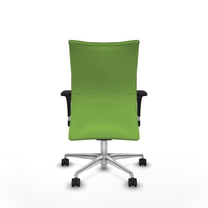 Albacete confidente sincro bali pistacho brazos 1D base aluminio ruedas 65 mm nailon