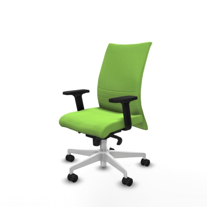 Albacete confidente sincro bali pistacho brazos 2D base blanca ruedas 65 mm nailon