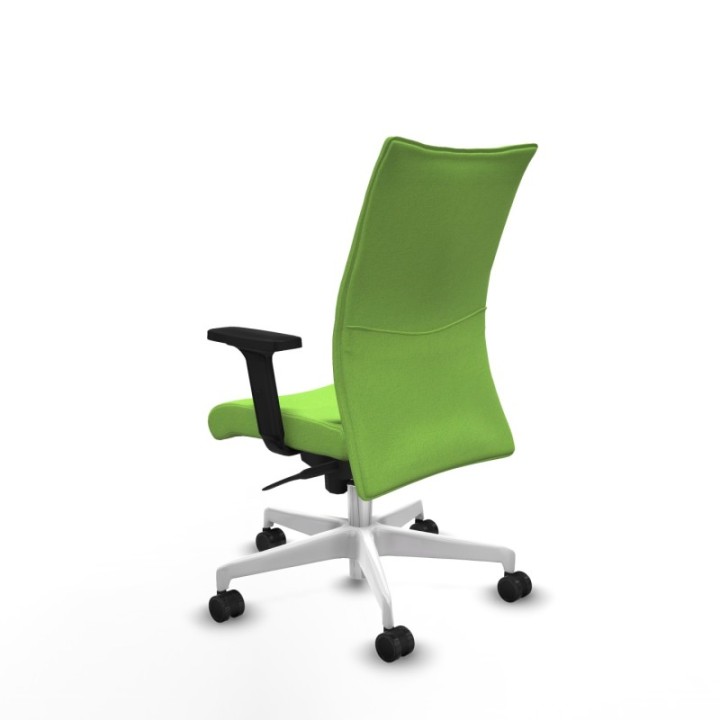 Albacete confidente sincro bali pistacho brazos 2D base blanca ruedas 65 mm nailon