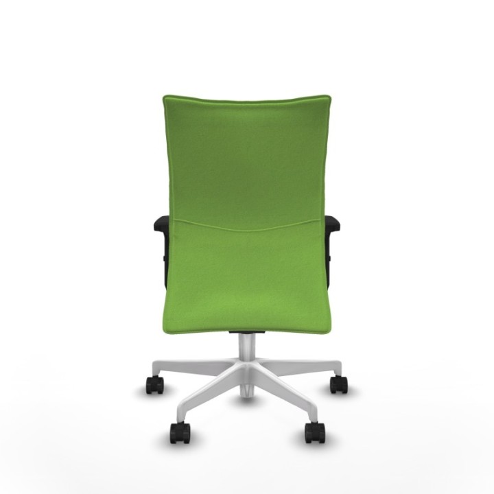 Albacete confidente sincro bali pistacho brazos 2D base blanca ruedas 65 mm nailon