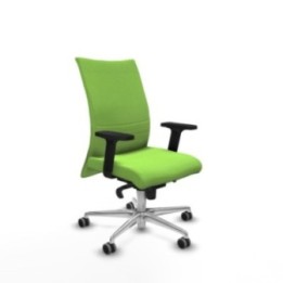 Albacete confidente sincro bali pistacho brazos 2D base aluminio ruedas 65mm engomadas