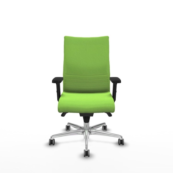 Albacete confidente sincro bali pistacho brazos 2D base aluminio ruedas 65mm engomadas