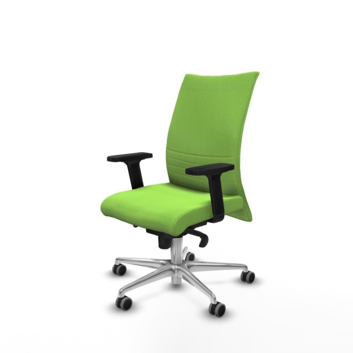 Albacete confidente sincro bali pistacho brazos 2D base aluminio ruedas 65mm engomadas