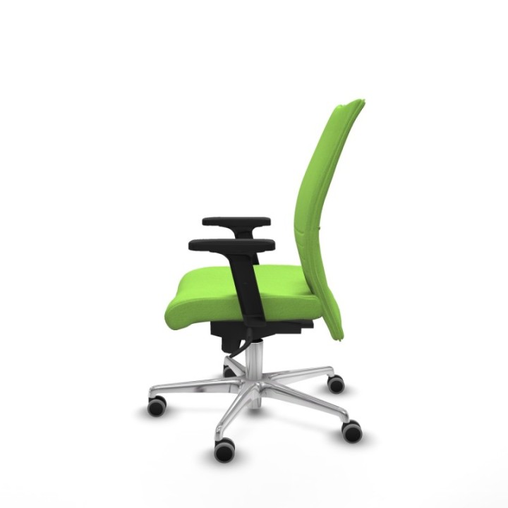 Albacete confidente sincro bali pistacho brazos 2D base aluminio ruedas 65mm engomadas