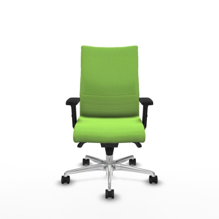 Albacete confidente sincro bali pistacho brazos 2D base aluminio ruedas 65 mm nailon