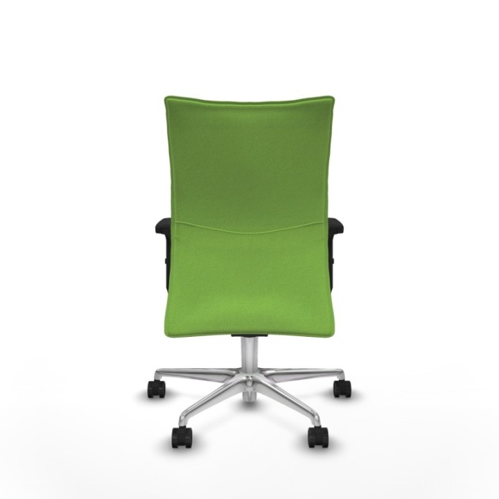 Albacete confidente sincro bali pistacho brazos 2D base aluminio ruedas 65 mm nailon