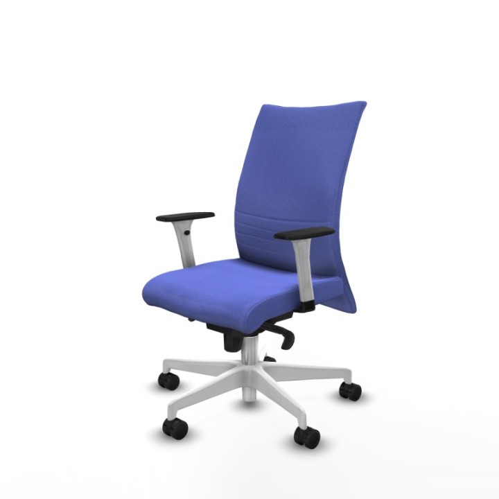 Albacete confidente sincro bali azul claro brazos 1D blancos base blanca ruedas 65 mm nailon