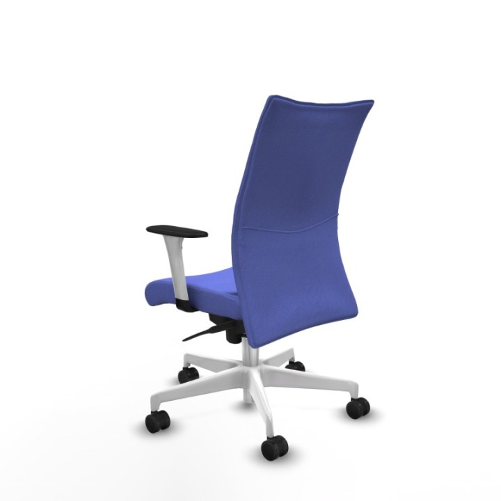 Albacete confidente sincro bali azul claro brazos 1D blancos base blanca ruedas 65 mm nailon