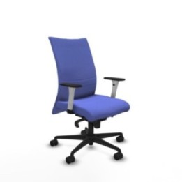 Albacete confidente sincro bali azul claro brazos 1D blancos base nailon ruedas 65 mm nailon