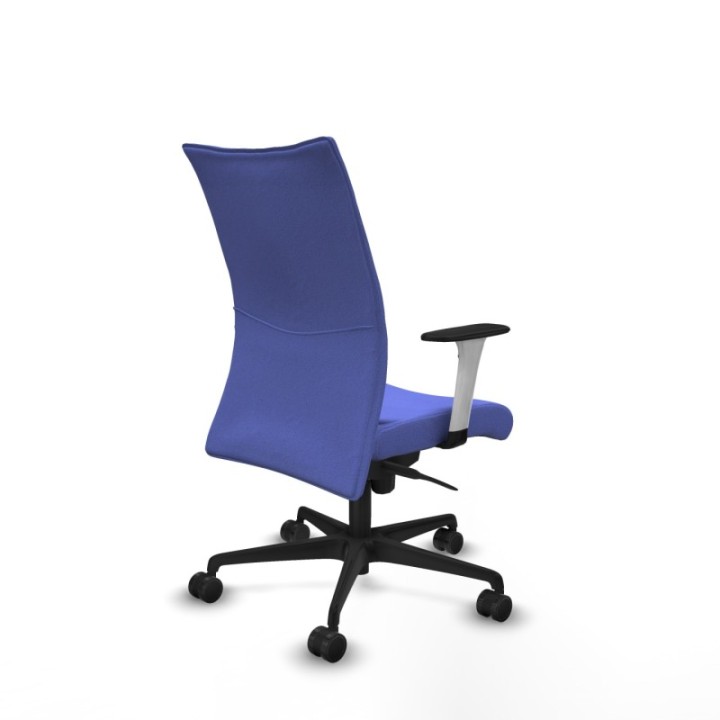 Albacete confidente sincro bali azul claro brazos 1D blancos base nailon ruedas 65 mm nailon