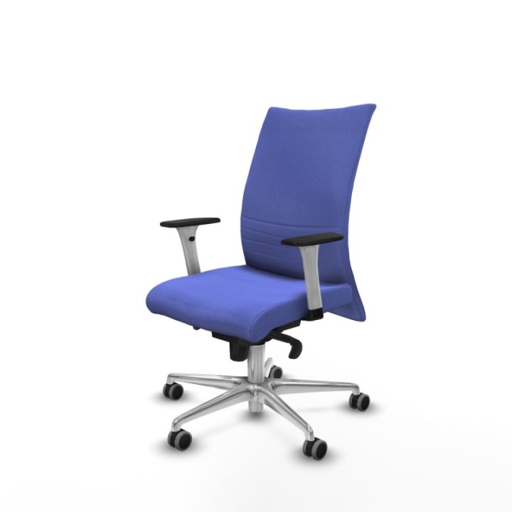 Albacete confidente sincro bali azul claro brazos 1D blancos base aluminio ruedas 65mm engomadas