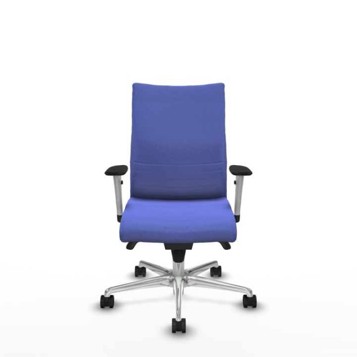 Albacete confidente sincro bali azul claro brazos 1D blancos base aluminio ruedas 65 mm nailon