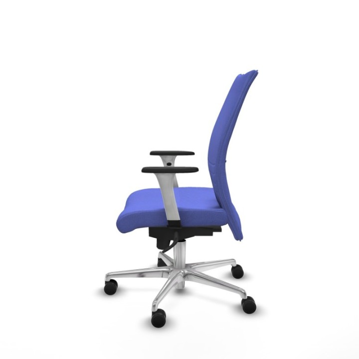 Albacete confidente sincro bali azul claro brazos 1D blancos base aluminio ruedas 65 mm nailon