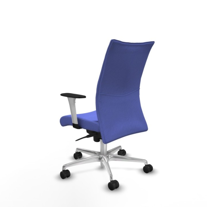 Albacete confidente sincro bali azul claro brazos 1D blancos base aluminio ruedas 65 mm nailon