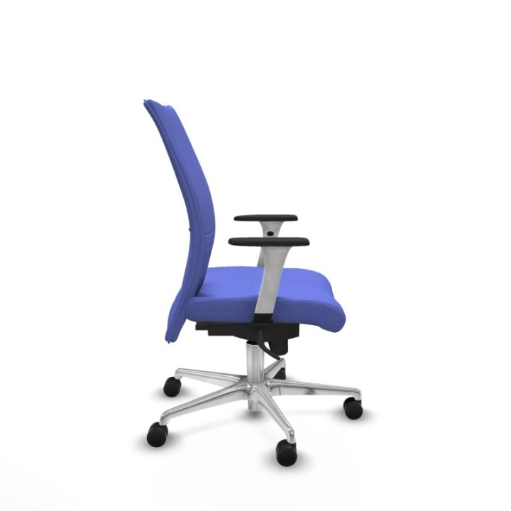 Albacete confidente sincro bali azul claro brazos 1D blancos base aluminio ruedas 65 mm nailon