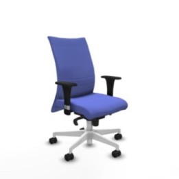 Albacete confidente sincro bali azul claro brazos 1D base blanca ruedas 65 mm nailon