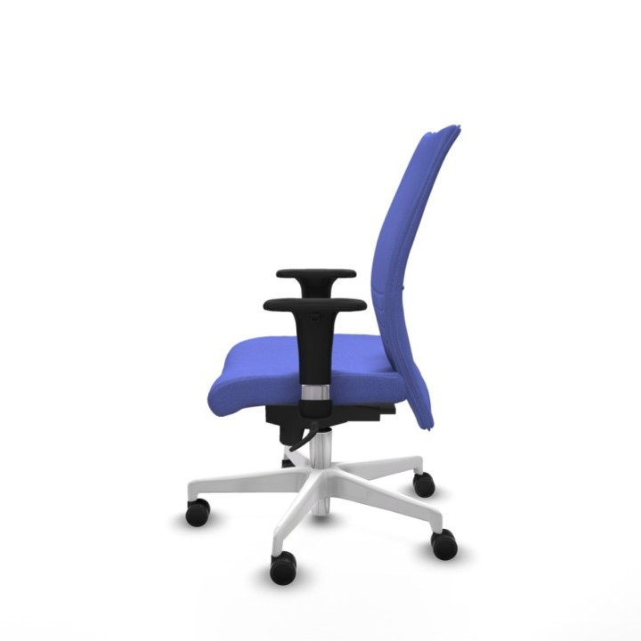 Albacete confidente sincro bali azul claro brazos 1D base blanca ruedas 65 mm nailon