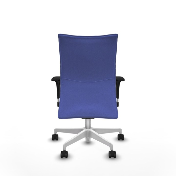 Albacete confidente sincro bali azul claro brazos 1D base blanca ruedas 65 mm nailon