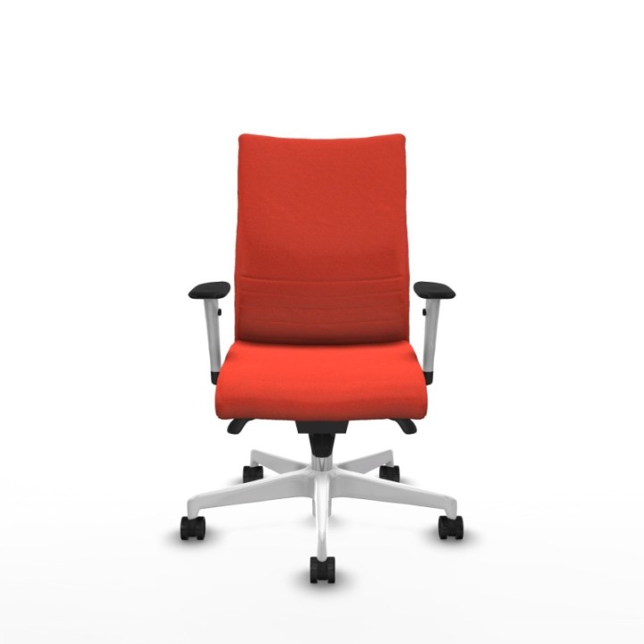 Albacete confidente sincro bali naranja oscuro brazos 1D blancos base blanca ruedas 65 mm nailon