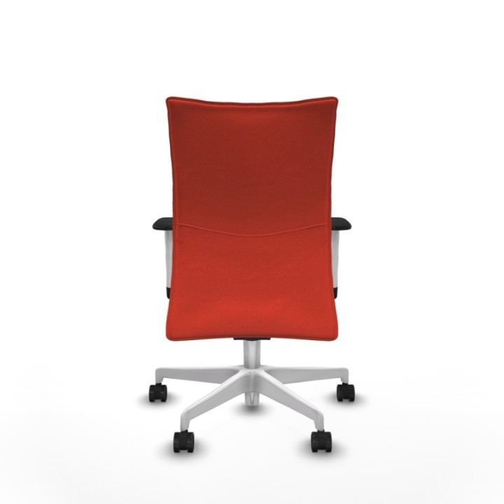 Albacete confidente sincro bali naranja oscuro brazos 1D blancos base blanca ruedas 65 mm nailon