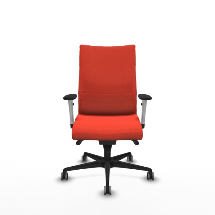 Albacete confidente sincro bali naranja oscuro brazos 1D blancos base nailon ruedas 65mm engomadas