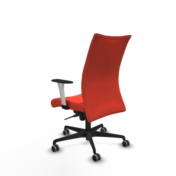 Albacete confidente sincro bali naranja oscuro brazos 1D blancos base nailon ruedas 65mm engomadas