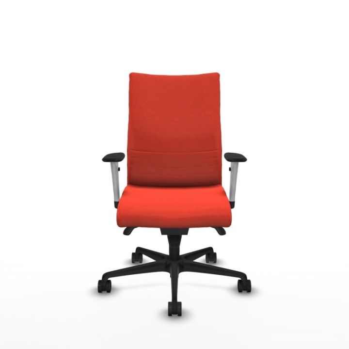 Albacete confidente sincro bali naranja oscuro brazos 1D blancos base nailon ruedas 65 mm nailon