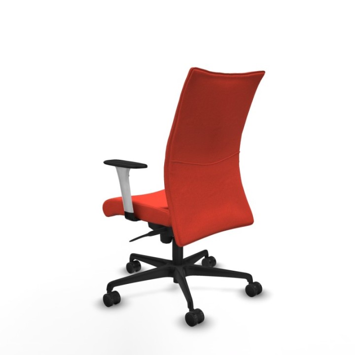 Albacete confidente sincro bali naranja oscuro brazos 1D blancos base nailon ruedas 65 mm nailon