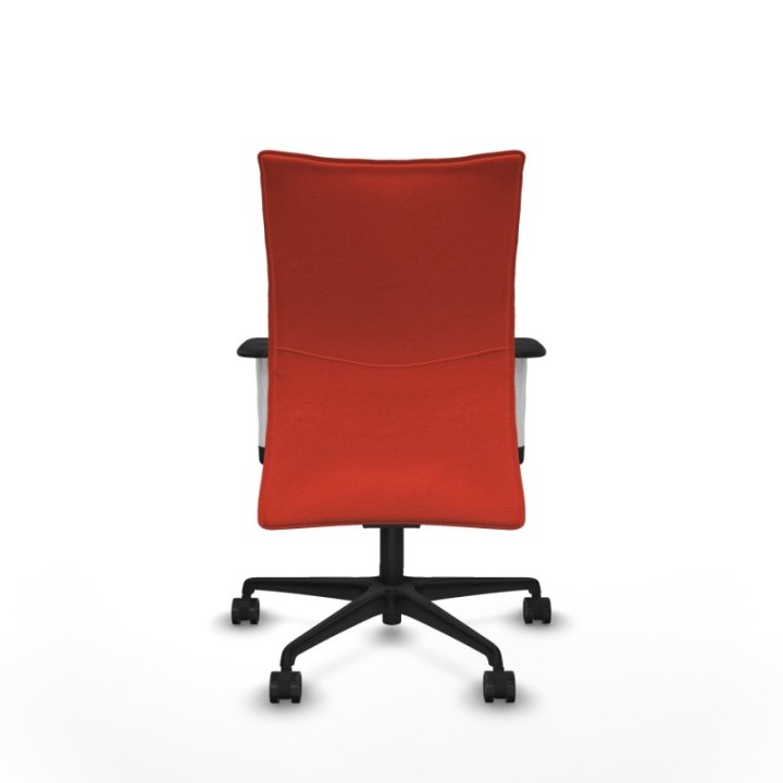 Albacete confidente sincro bali naranja oscuro brazos 1D blancos base nailon ruedas 65 mm nailon