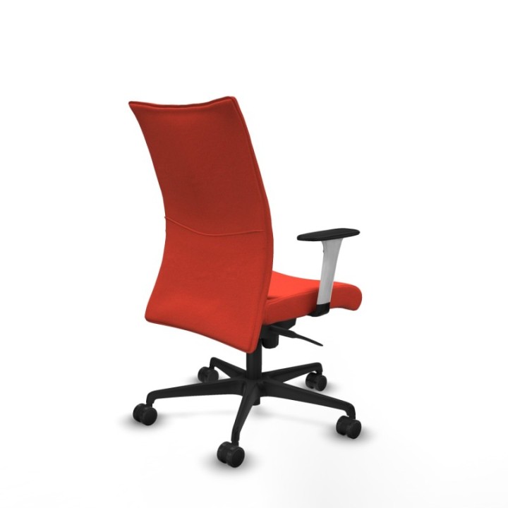 Albacete confidente sincro bali naranja oscuro brazos 1D blancos base nailon ruedas 65 mm nailon