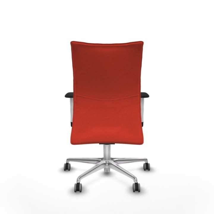 Albacete confidente sincro bali naranja oscuro brazos 1D blancos base aluminio ruedas 65mm engomadas