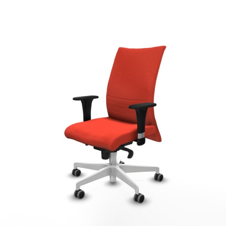 Albacete confidente sincro bali naranja oscuro brazos 1D base blanca ruedas 65mm engomadas