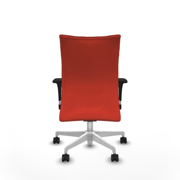 Albacete confidente sincro bali naranja oscuro brazos 1D base blanca ruedas 65 mm nailon