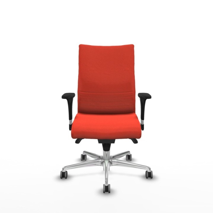 Albacete confidente sincro bali naranja oscuro brazos 1D base aluminio ruedas 65mm engomadas