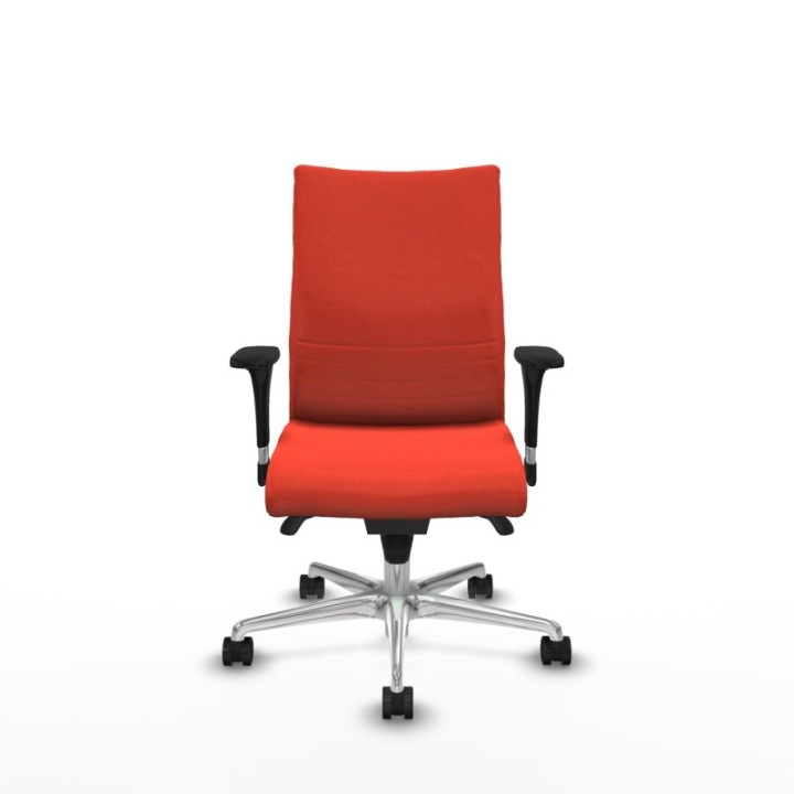 Albacete confidente sincro bali naranja oscuro brazos 1D base aluminio ruedas 65 mm nailon