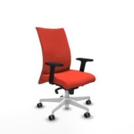 Albacete confidente sincro bali naranja oscuro brazos 2D base blanca ruedas 65mm engomadas