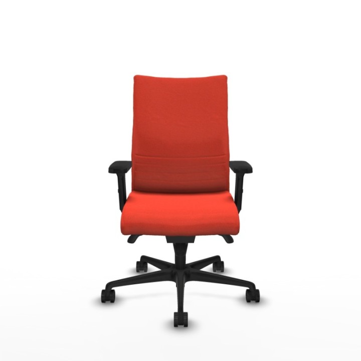 Albacete confidente sincro bali naranja oscuro brazos 2D base nailon ruedas 65 mm nailon