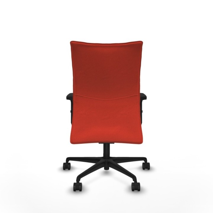 Albacete confidente sincro bali naranja oscuro brazos 2D base nailon ruedas 65 mm nailon