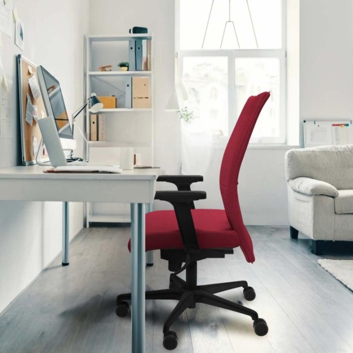 Albacete confidente sincro bali naranja oscuro brazos 2D base nailon ruedas 65 mm nailon