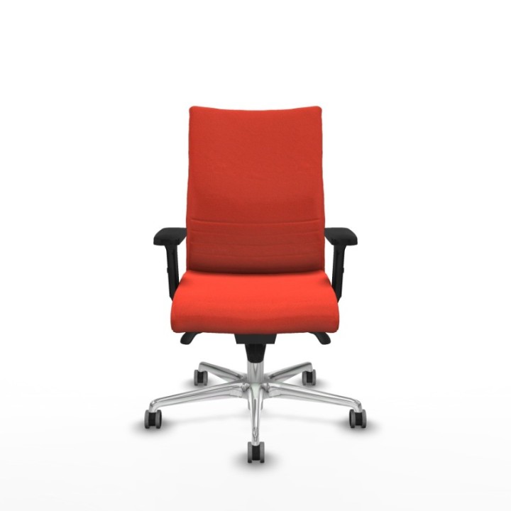 Albacete confidente sincro bali naranja oscuro brazos 2D base aluminio ruedas 65mm engomadas