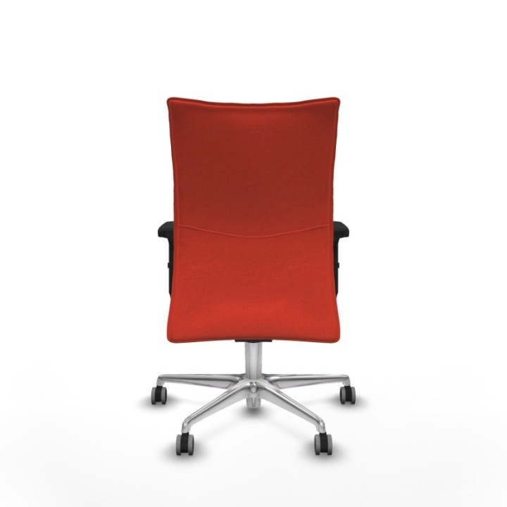 Albacete confidente sincro bali naranja oscuro brazos 2D base aluminio ruedas 65mm engomadas